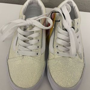 RARE-UV color changing glitter Vans- sparkle white to sparkle pink- NWT